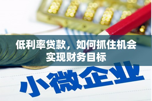 芬园低利率贷款，如何抓住机会实现财务目标