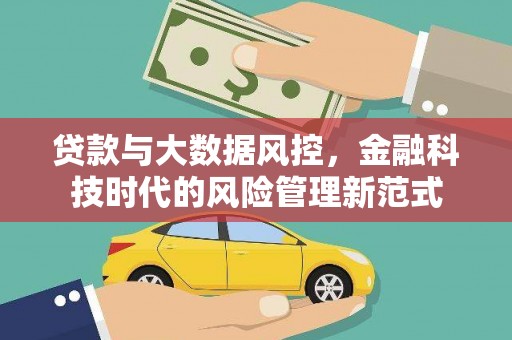 芬园贷款与大数据风控，金融科技时代的风险管理新范式