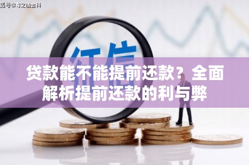 芬园贷款能不能提前还款？全面解析提前还款的利与弊