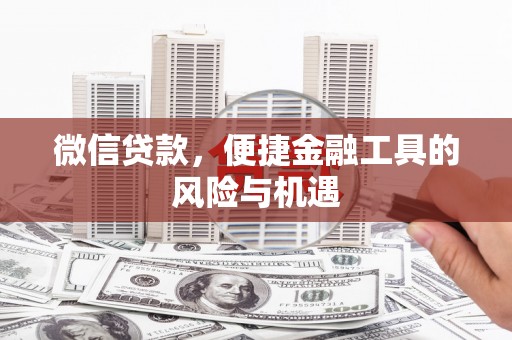 芬园微信贷款，便捷金融工具的风险与机遇