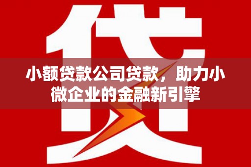 芬园小额贷款公司贷款，助力小微企业的金融新引擎