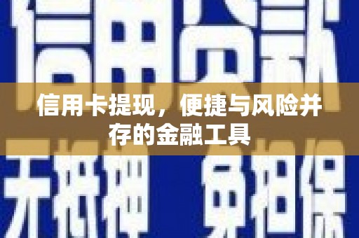 芬园信用卡提现，便捷与风险并存的金融工具