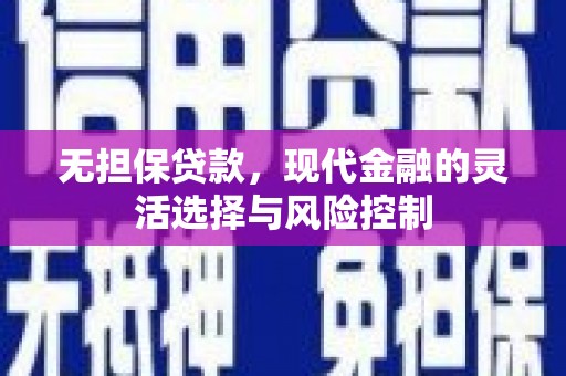 芬园无担保贷款，现代金融的灵活选择与风险控制
