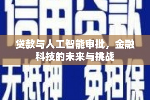 芬园贷款与人工智能审批，金融科技的未来与挑战