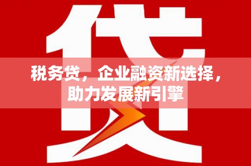 芬园税务贷，企业融资新选择，助力发展新引擎