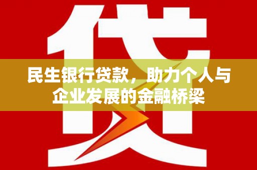 芬园民生银行贷款，助力个人与企业发展的金融桥梁
