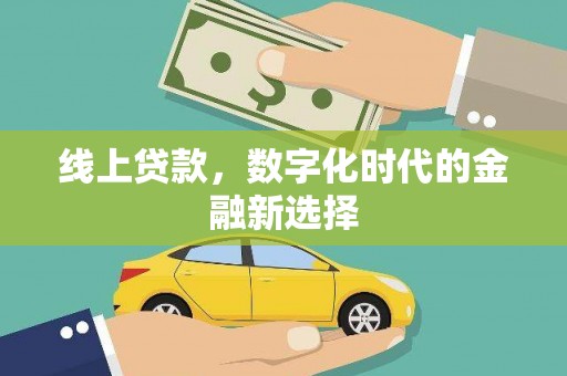 芬园线上贷款，数字化时代的金融新选择