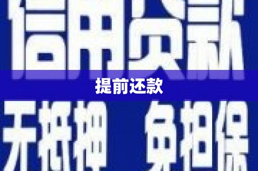 芬园提前还款